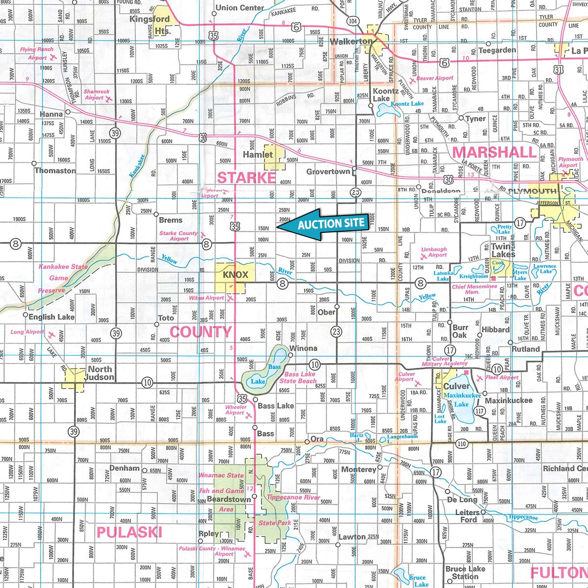 Area map - ESTATE AUCTION IN STARKE COUNTY